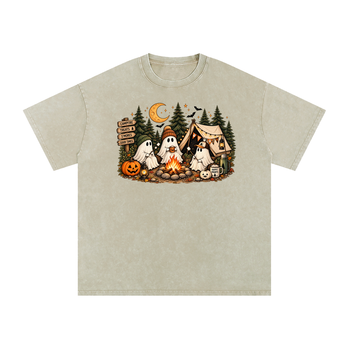 Snow Washed Oversized Cotton T-Shirt
