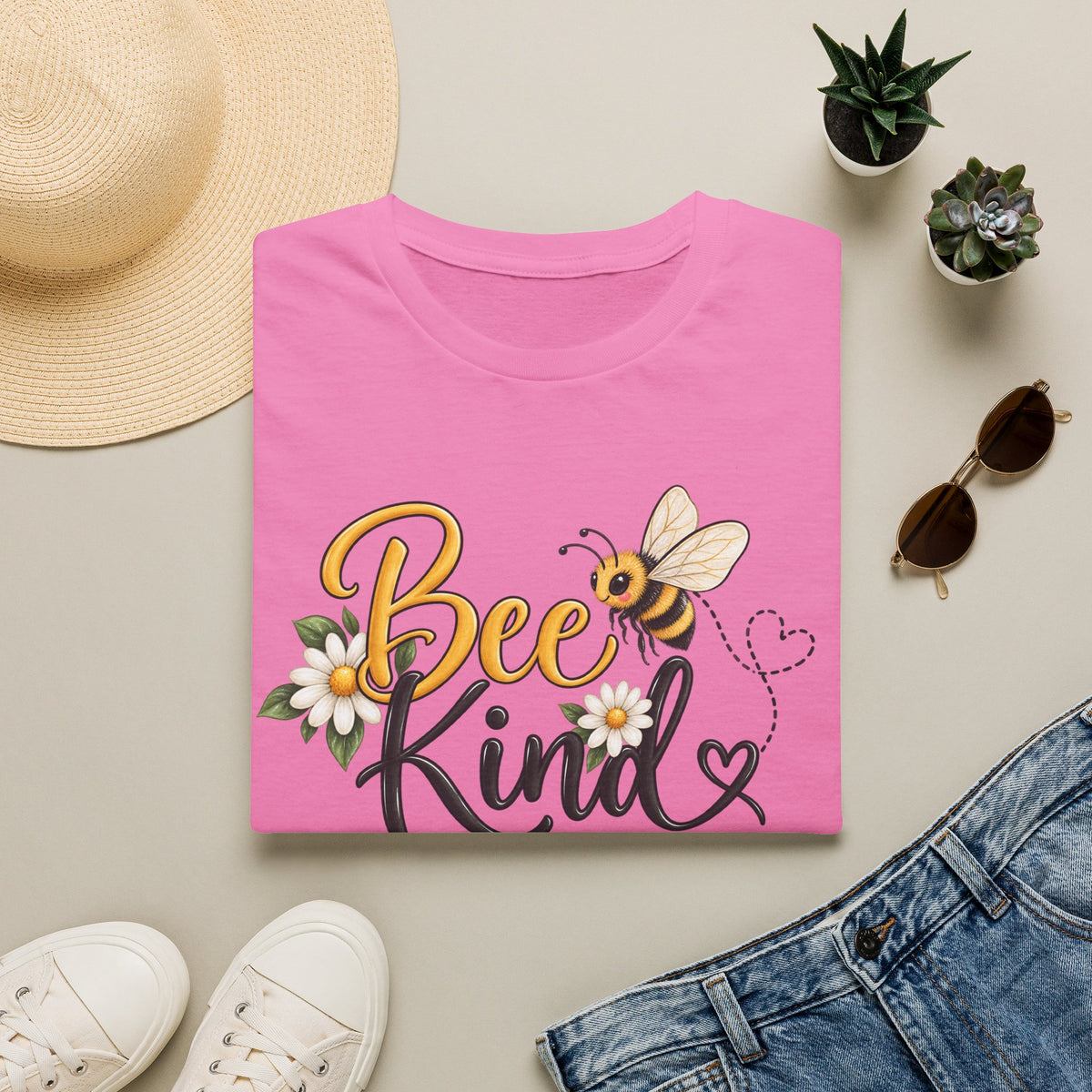 Bee Kind T‑Shirt — Cute Floral Bee Graphic Tee for Nature Lovers