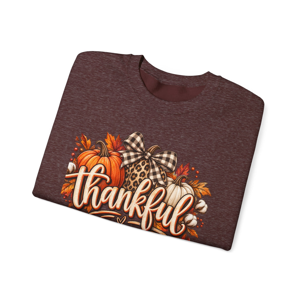 Thankful Fall Sweatshirt — Autumn Pumpkin Graphic Crewneck