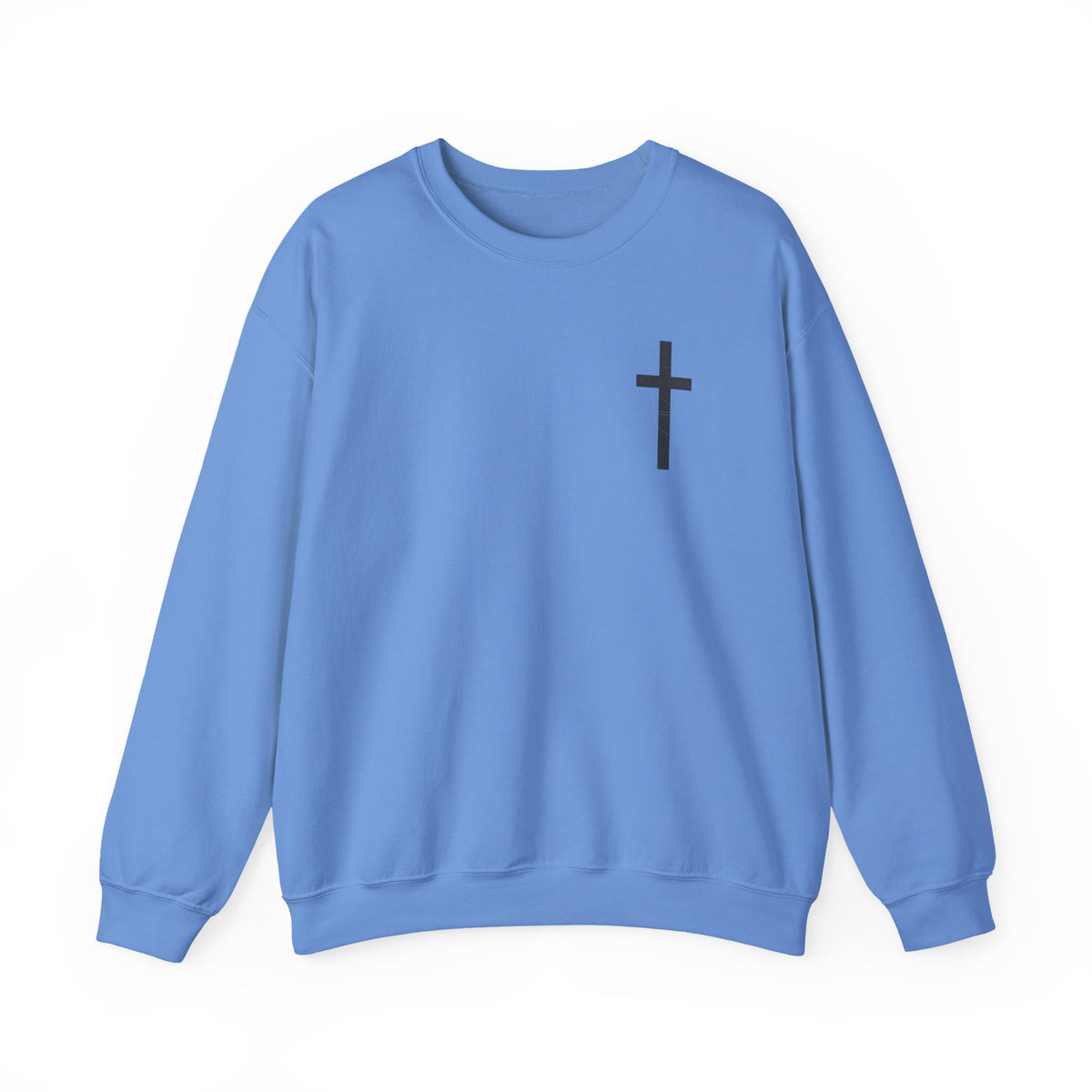 Christian Crewneck Sweatshirt — Isaiah 43:2 Faith Graphic