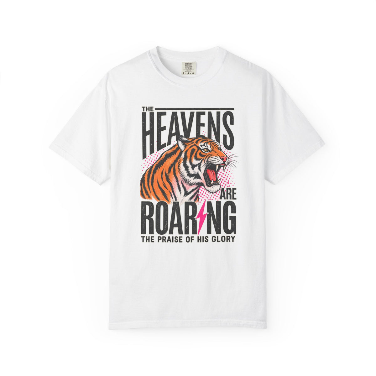Heavens Are Roaring Tiger T-shirt — Christian Faith Graphic Tee
