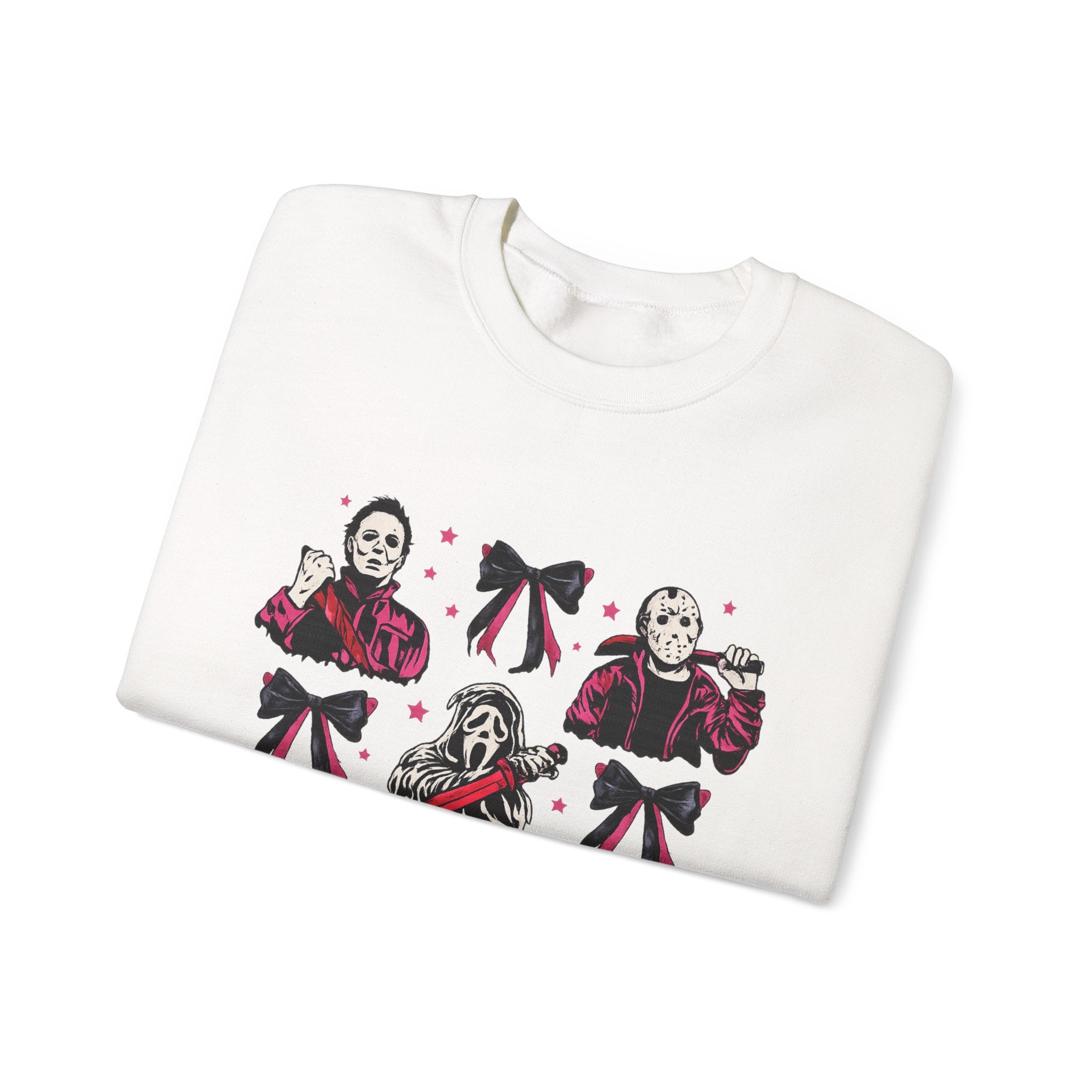 Horror Icons Crewneck Sweatshirt — Cute Ribbon Killer Characters