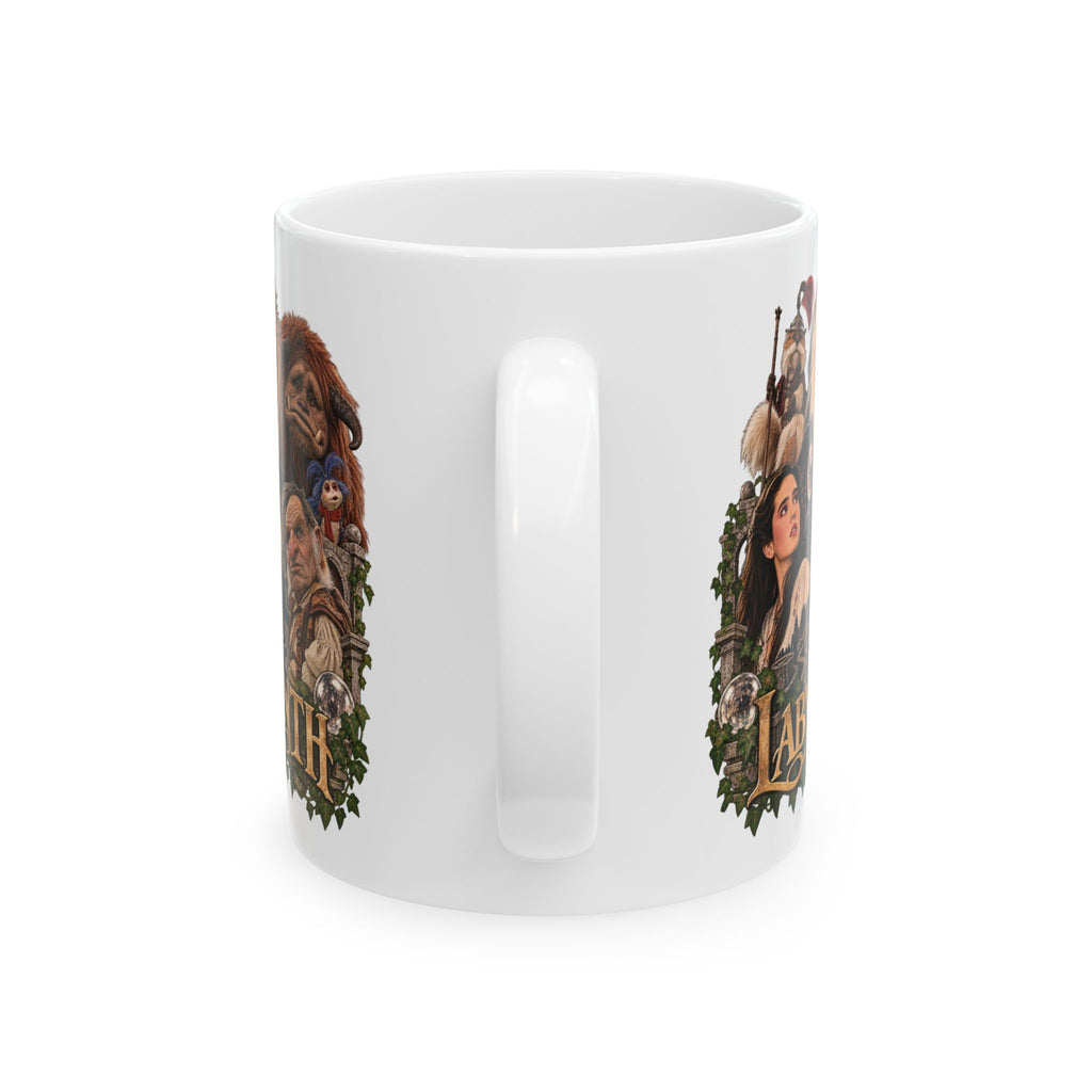 Fantasy Movie Collage Mug — Labyrinth Inspired Ceramic Coffee Cup (11oz, 15oz)