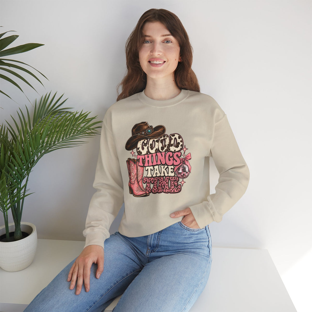 Good Things Take Time Crewneck Sweatshirt