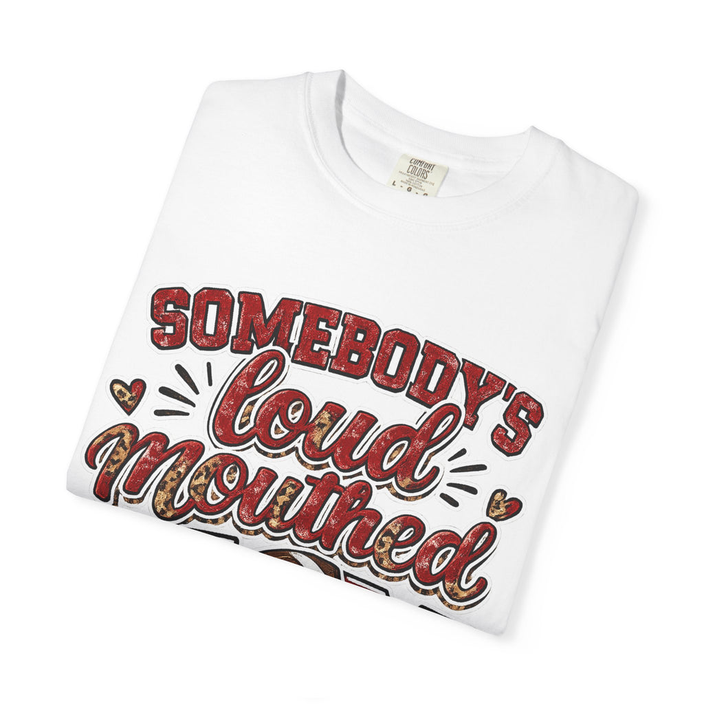 Somebody's Loud-Mouthed Mom Football T-Shirt — Mom Fan Game Day Tee