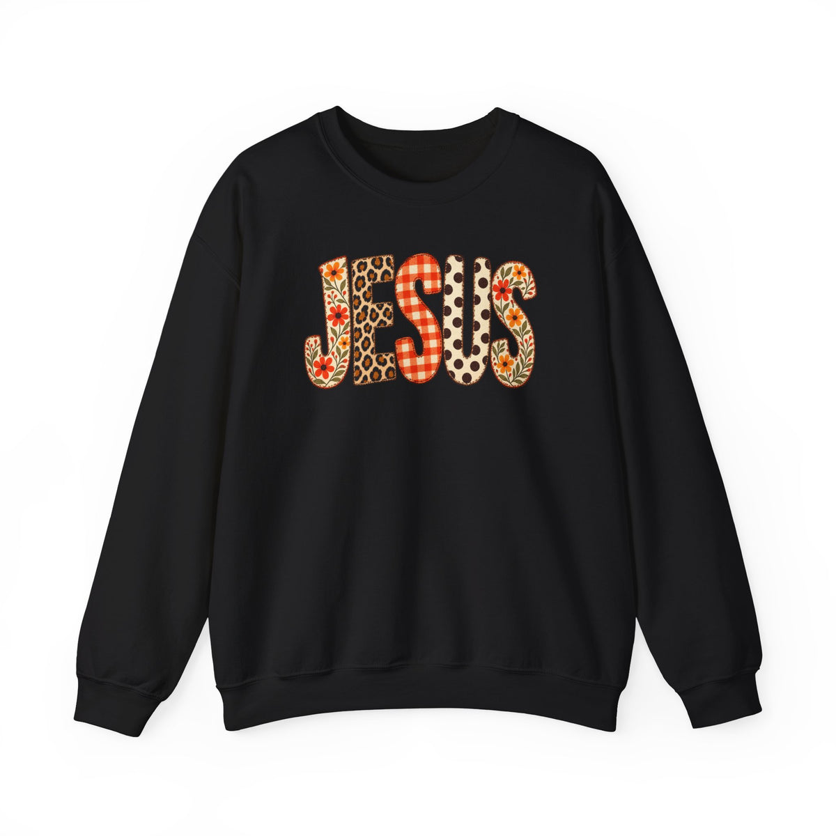 Jesus Floral Patch Sweatshirt — Women's & Men's Christian Crewneck
