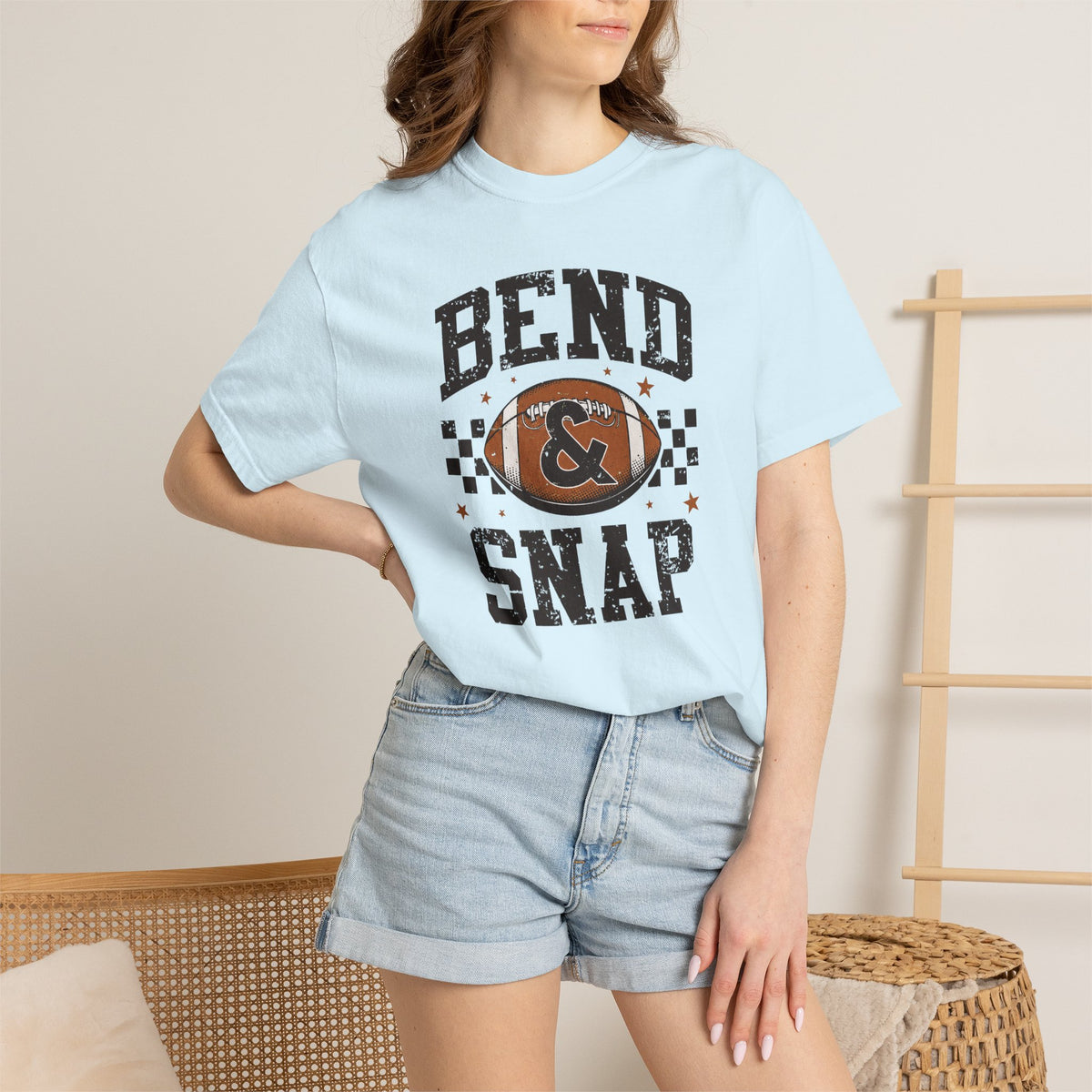 Bend & Snap Football Tee — Vintage Distressed Game Day T-Shirt