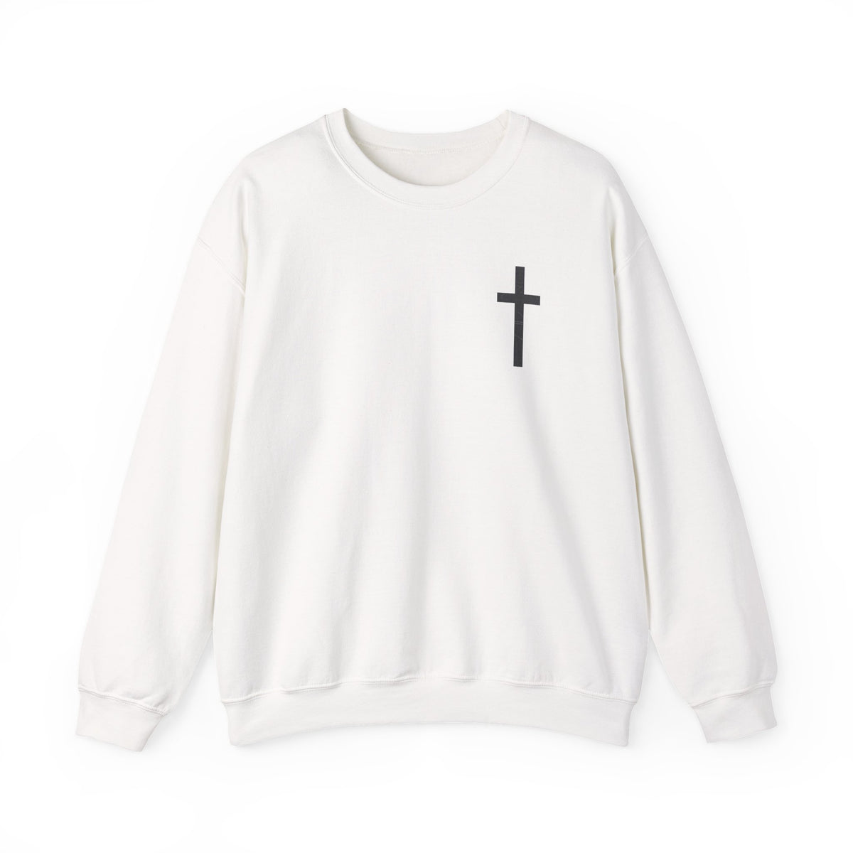 Christian Crewneck Sweatshirt — Isaiah 43:2 Faith Graphic