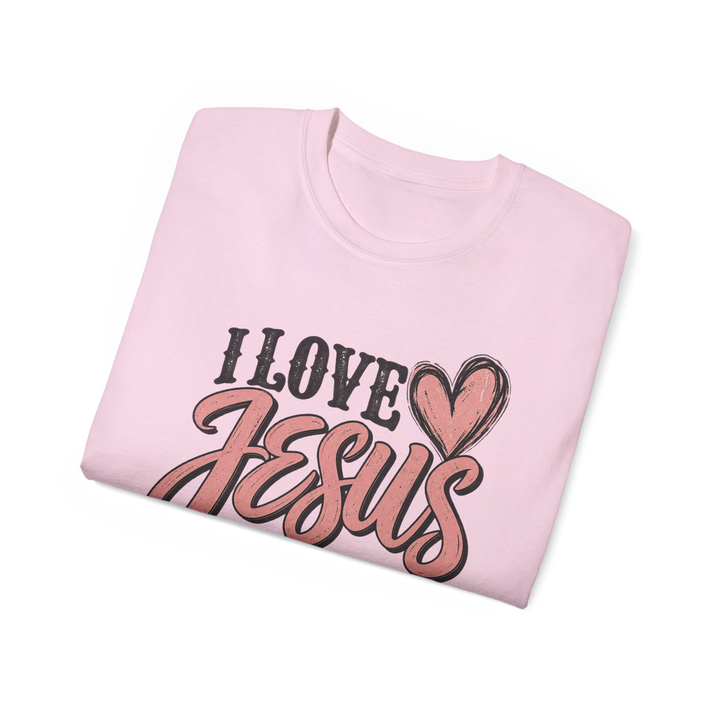 Jesus Tee — "I Love Jesus But I Cuss a Little" Christian Graphic T-Shirt