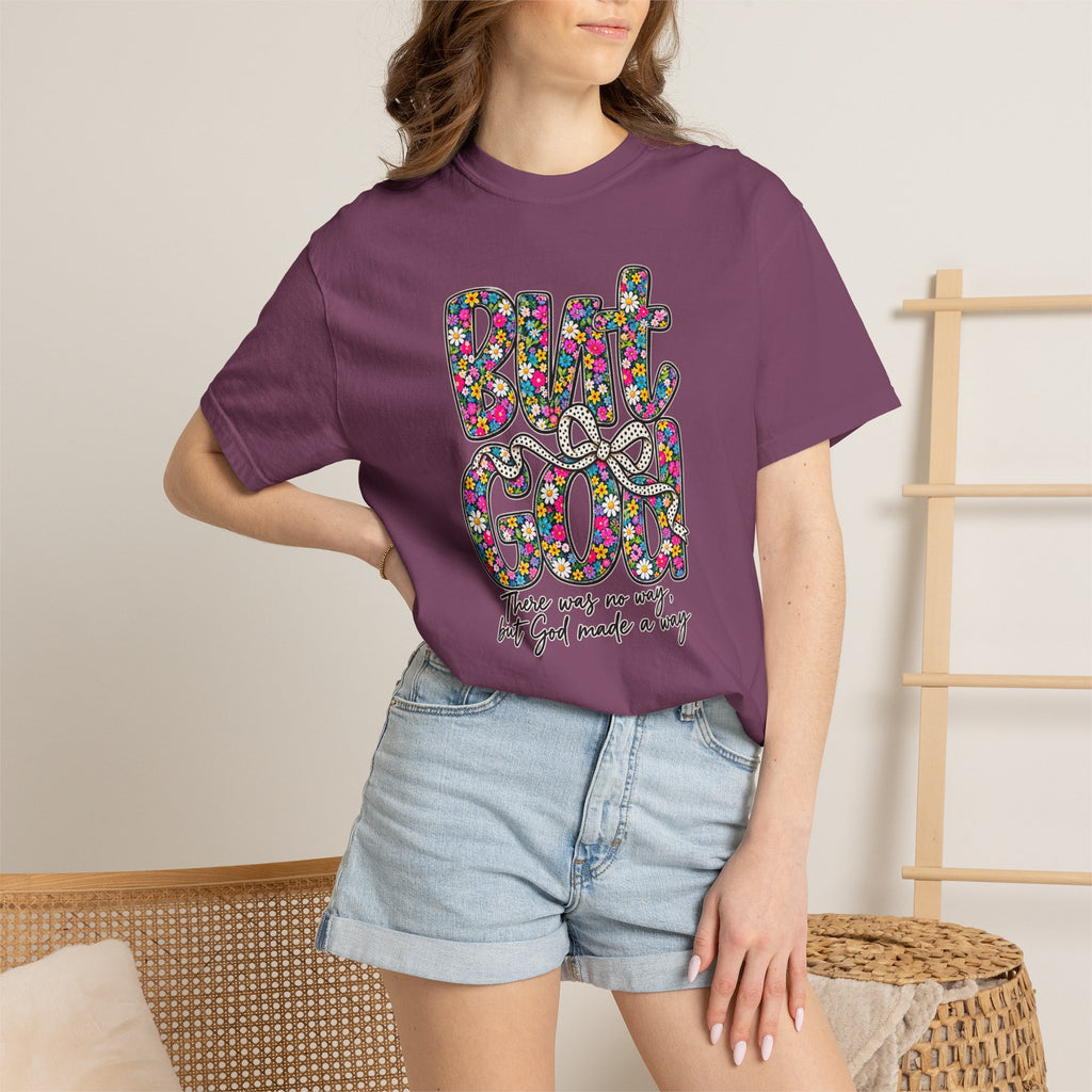 Peace Vibes T-Shirt — "But God" Floral Graphic Tee