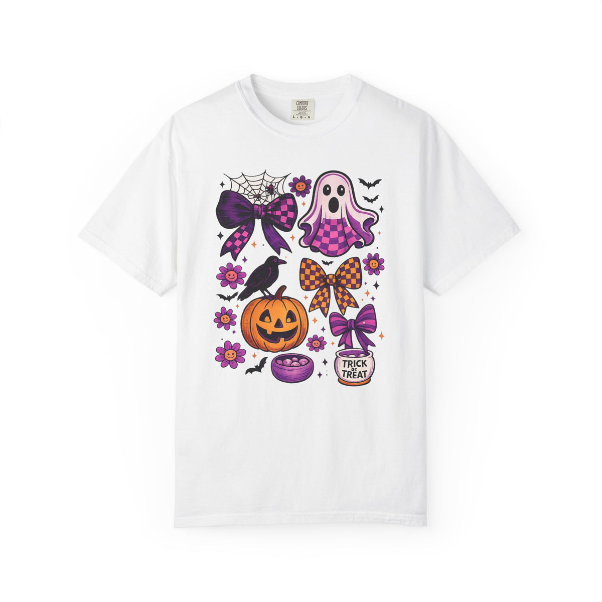 Halloween Cute Ghost & Pumpkin T‑Shirt — Trick or Treat Graphic Tee