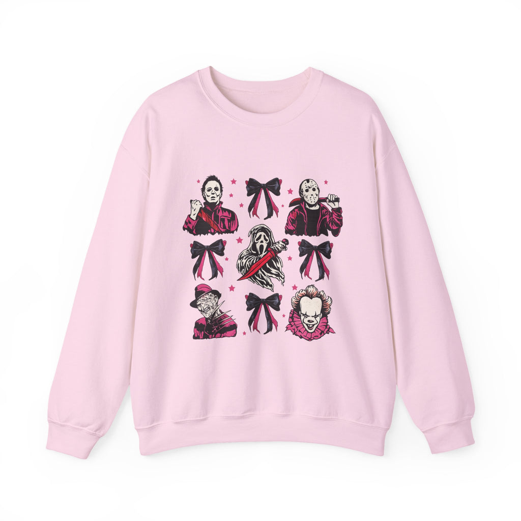 Horror Icons Crewneck Sweatshirt — Cute Ribbon Killer Characters