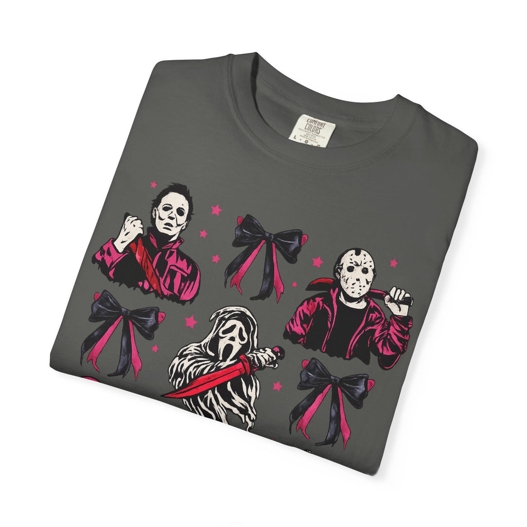 Horror Icons Grid T-Shirt — Classic Slasher Movie Faces