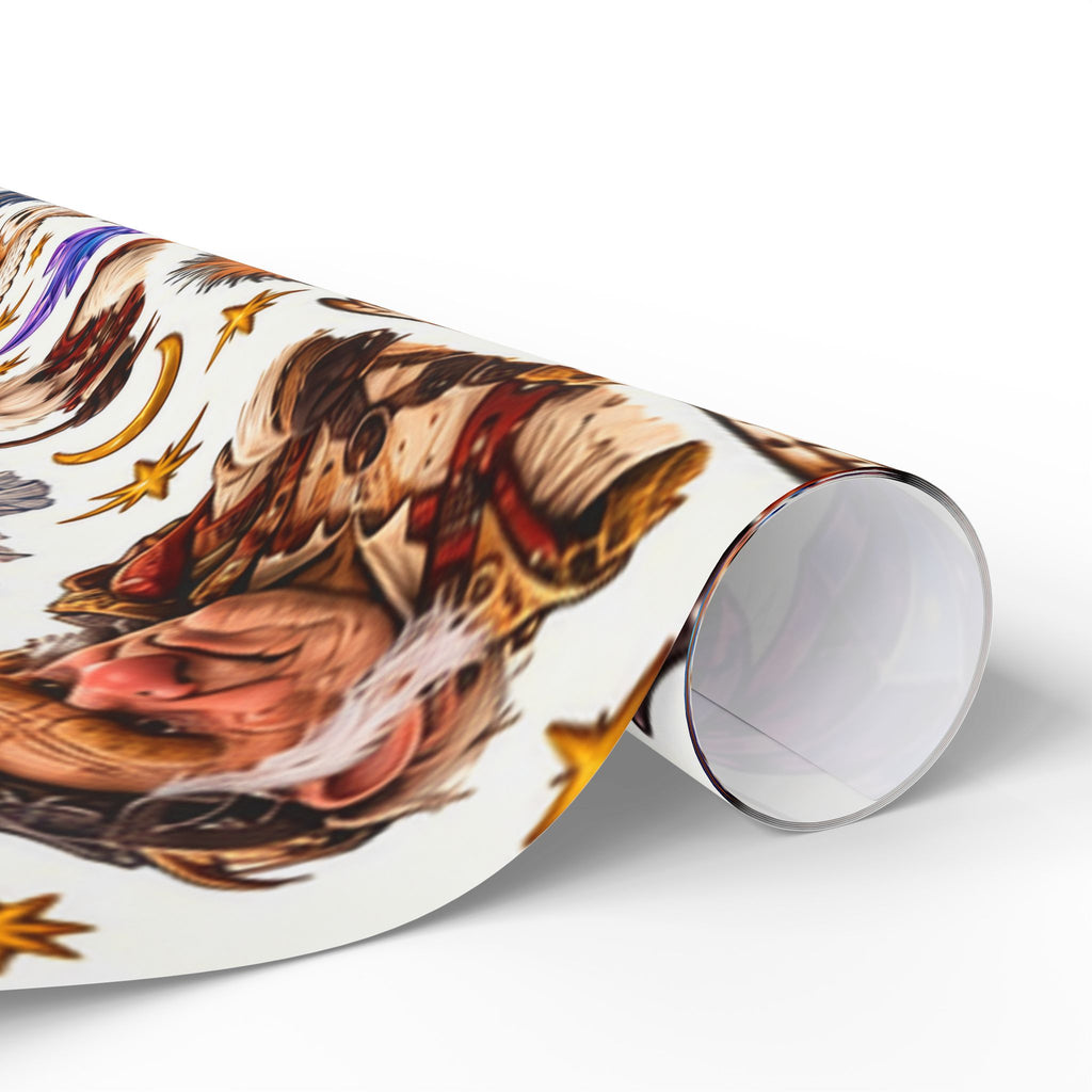 Labyrinth Inspired Wrapping Paper — Goblin King & Fantasy Character Print
