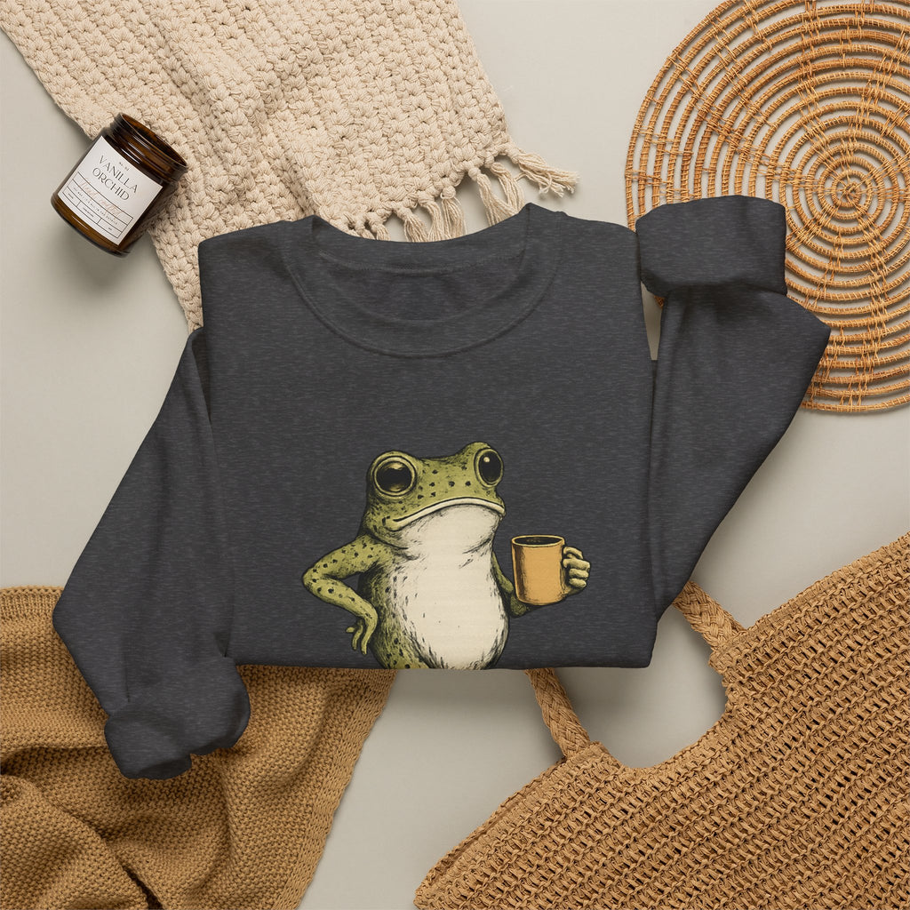 Christian Frog Crewneck Sweatshirt — "I Could Be Meaner But Jesus Said No"