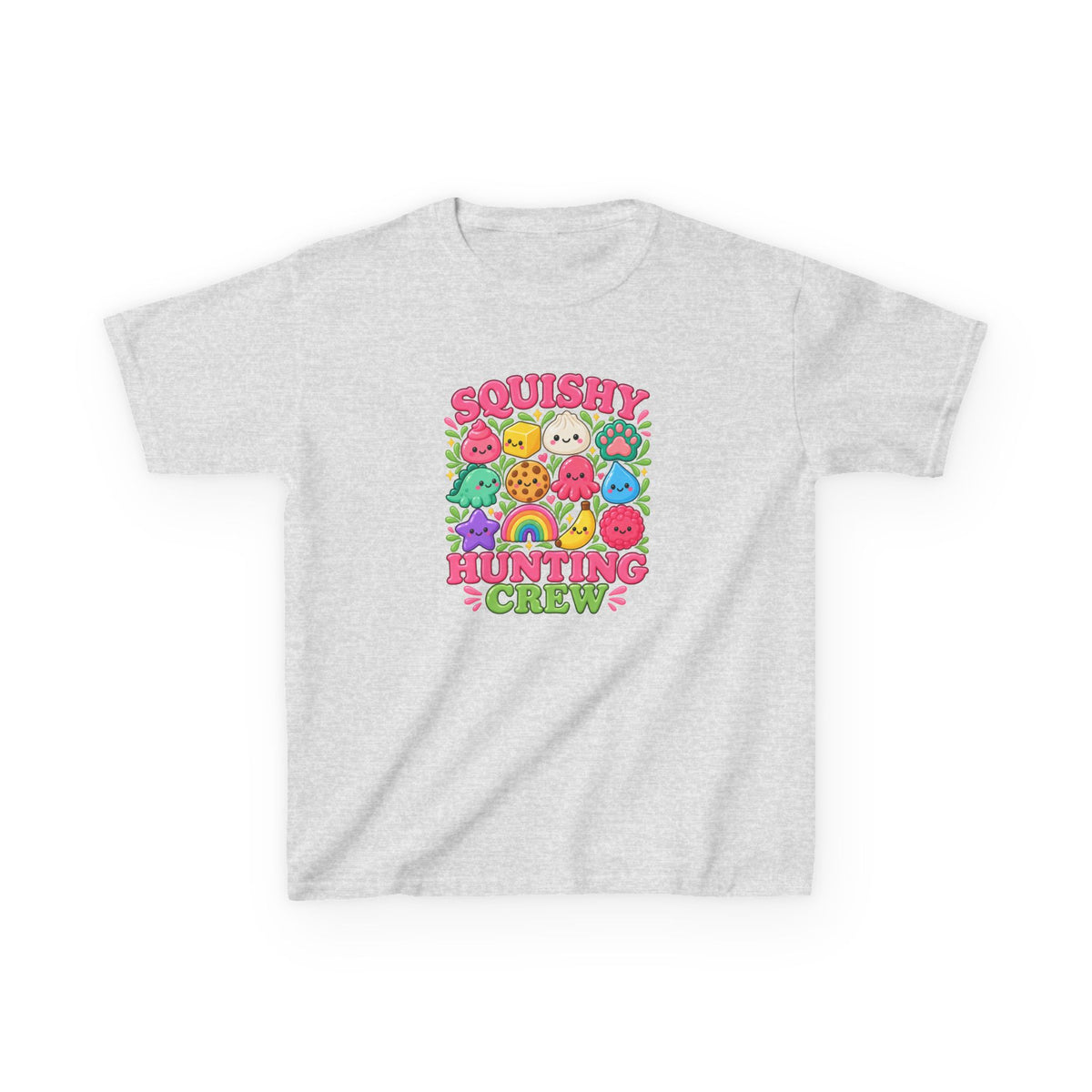 Kids T‑Shirt — "Squishy Hunting Crew" Cute Plush Monster Graphic Tee