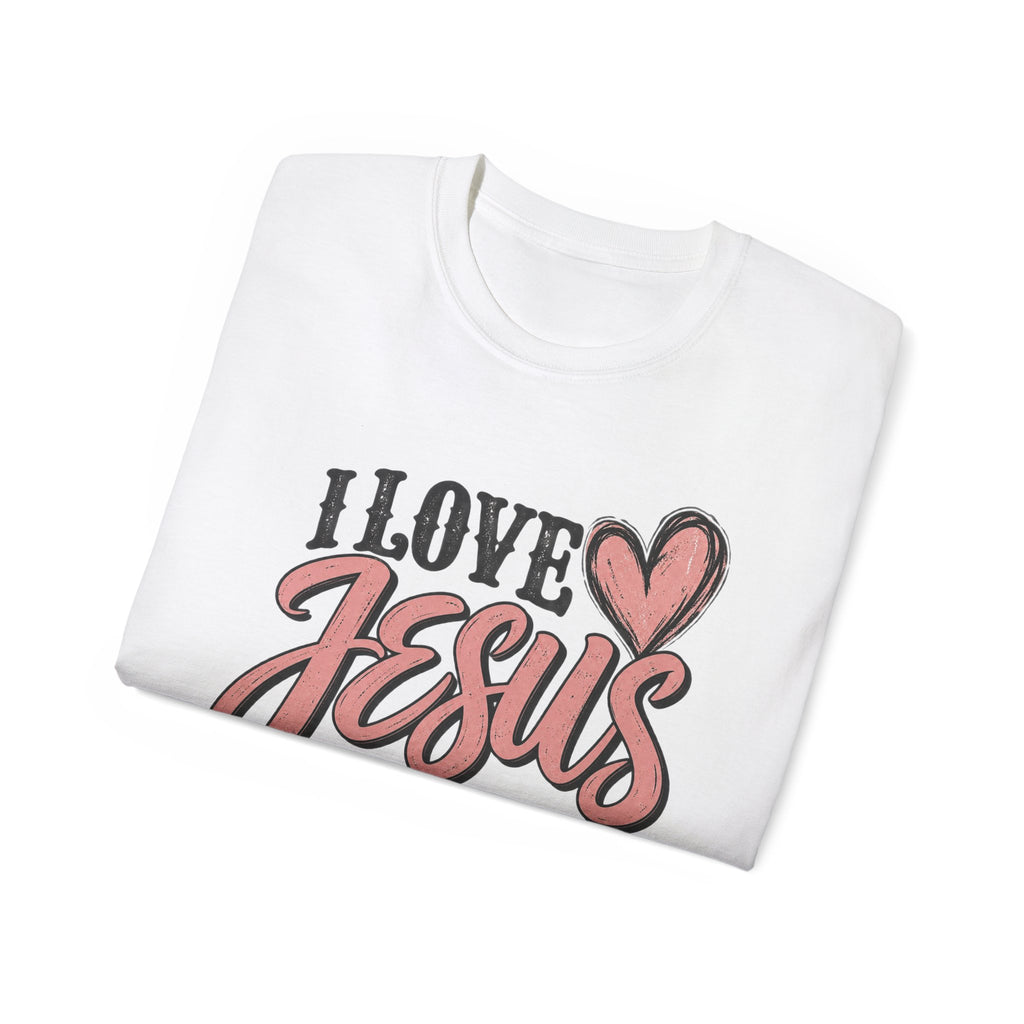 Jesus Tee — "I Love Jesus But I Cuss a Little" Christian Graphic T-Shirt
