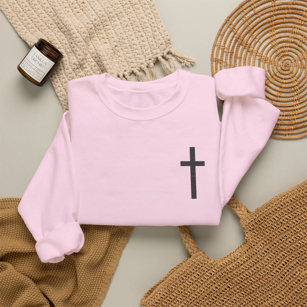 Christian Crewneck Sweatshirt — Isaiah 43:2 Faith Graphic