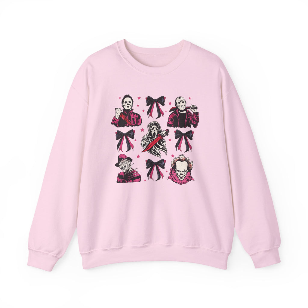 Horror Icons Crewneck Sweatshirt — Cute Ribbon Killer Characters