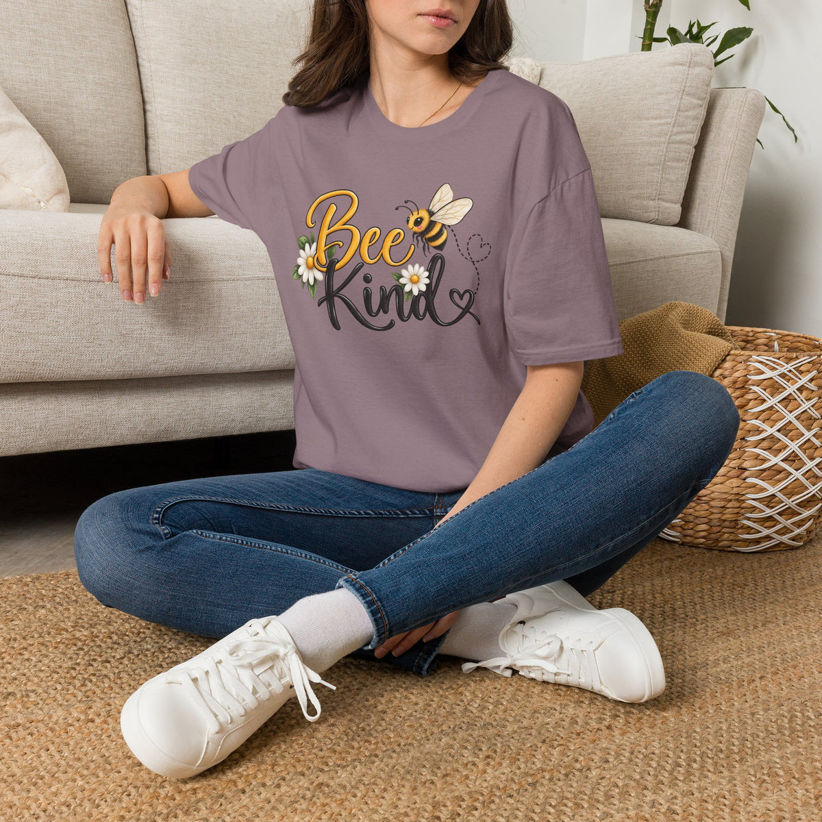 Bee Kind T‑Shirt — Cute Floral Bee Graphic Tee for Nature Lovers