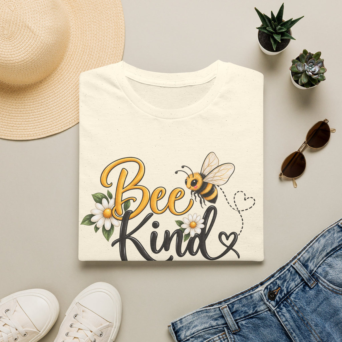 Bee Kind T‑Shirt — Cute Floral Bee Graphic Tee for Nature Lovers