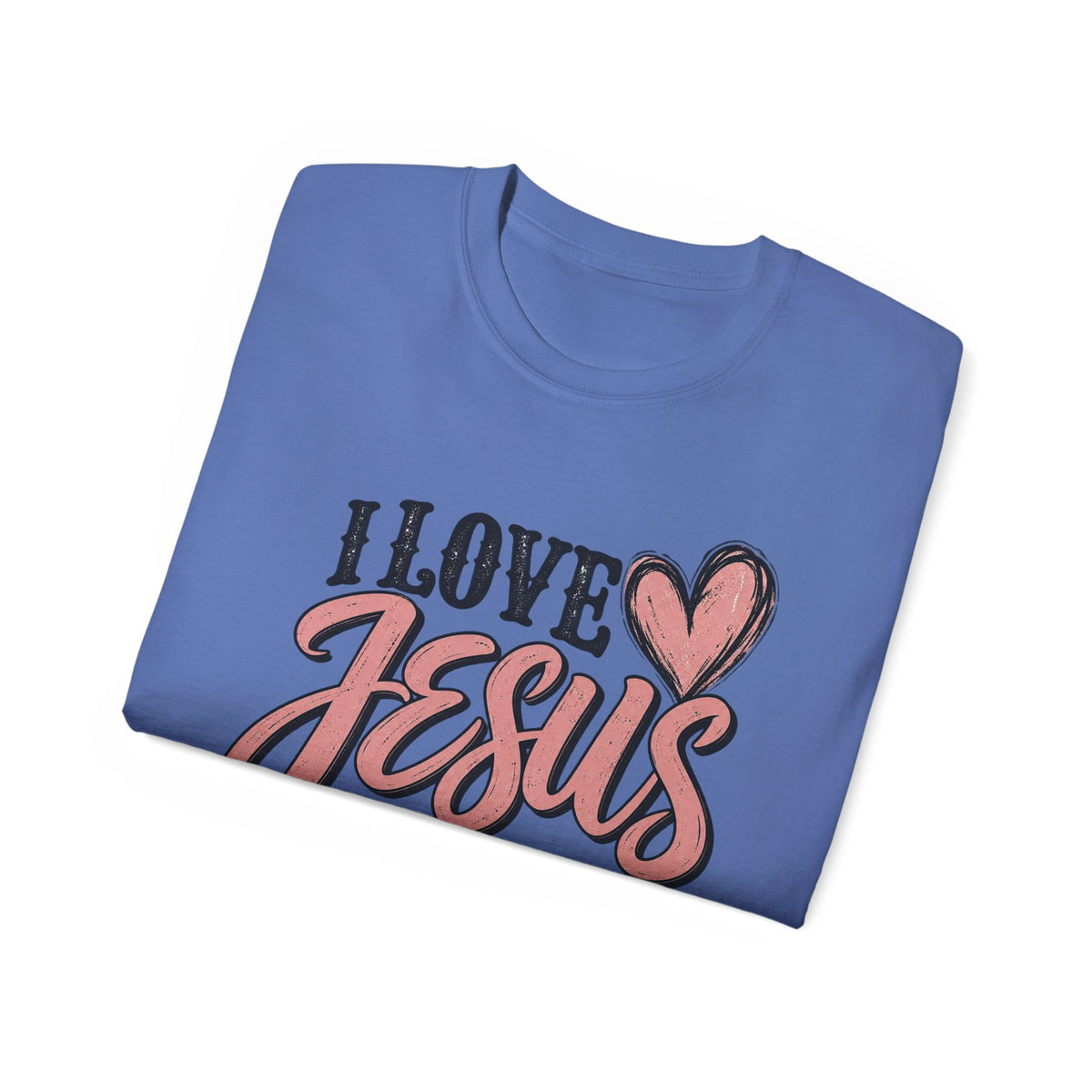 Jesus Tee — "I Love Jesus But I Cuss a Little" Christian Graphic T-Shirt
