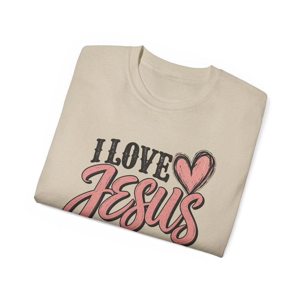 Jesus Tee — "I Love Jesus But I Cuss a Little" Christian Graphic T-Shirt