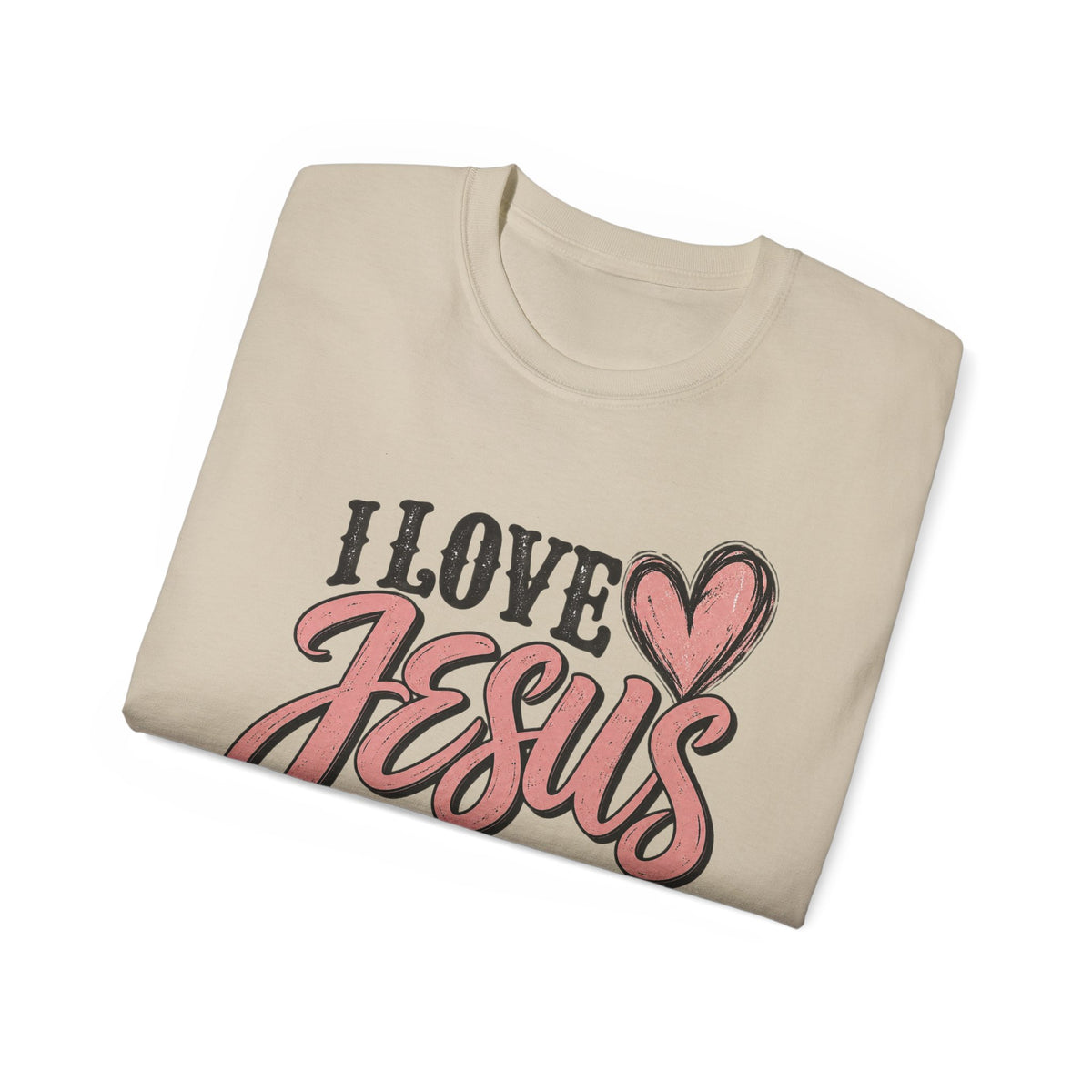 Jesus Tee — "I Love Jesus But I Cuss a Little" Christian Graphic T-Shirt