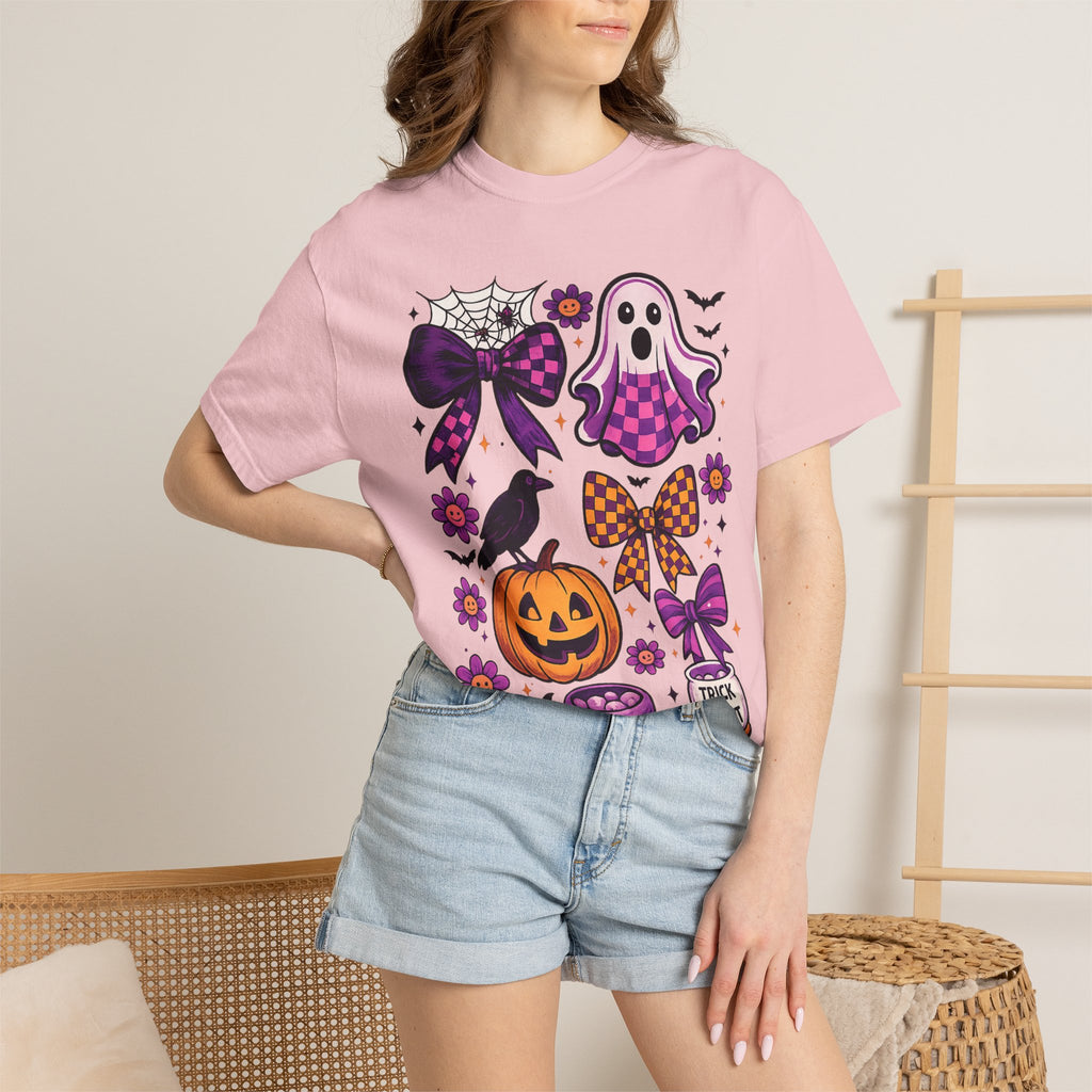 Halloween Cute Ghost & Pumpkin T‑Shirt — Trick or Treat Graphic Tee