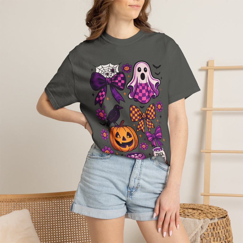 Halloween Cute Ghost & Pumpkin T‑Shirt — Trick or Treat Graphic Tee