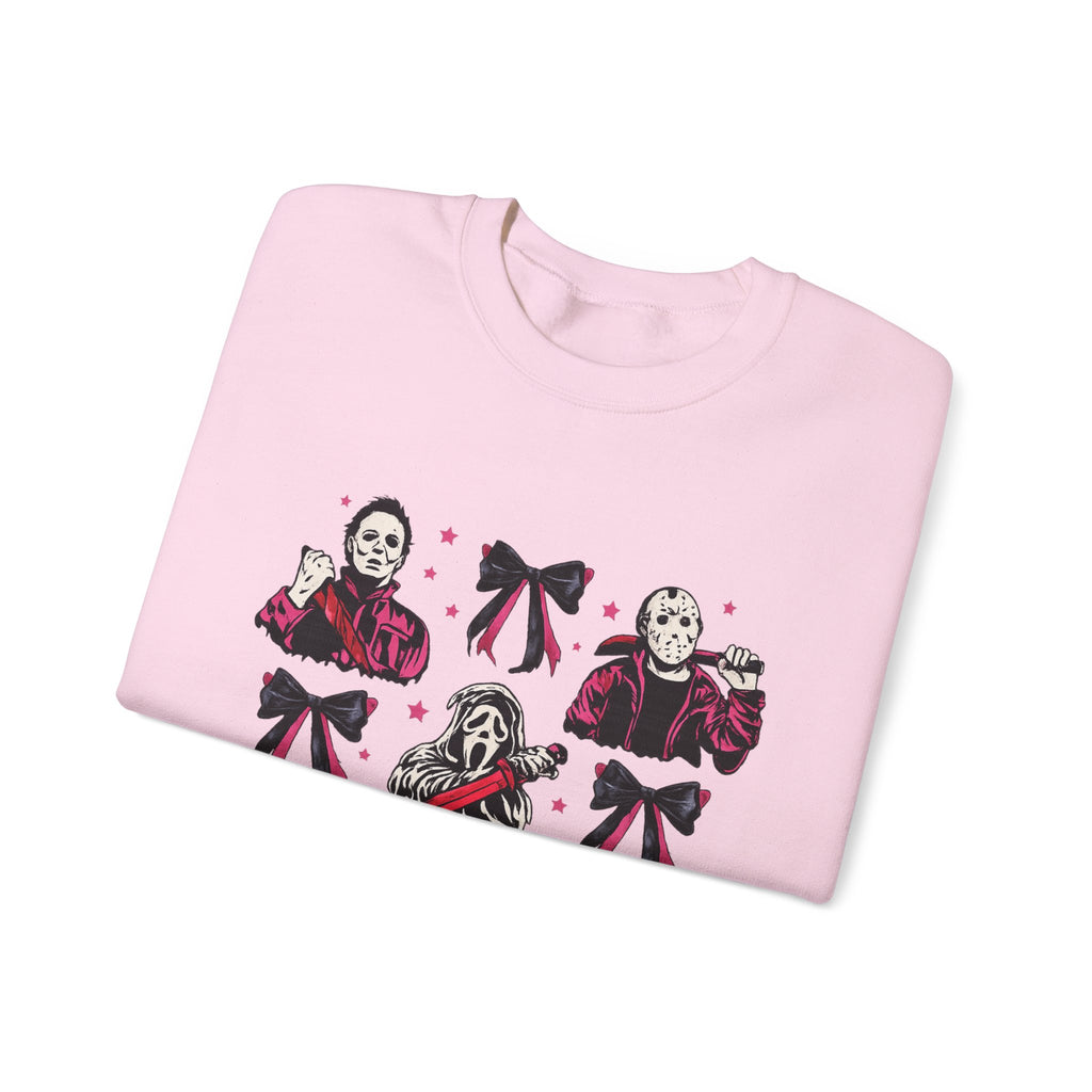 Horror Icons Crewneck Sweatshirt — Cute Ribbon Killer Characters