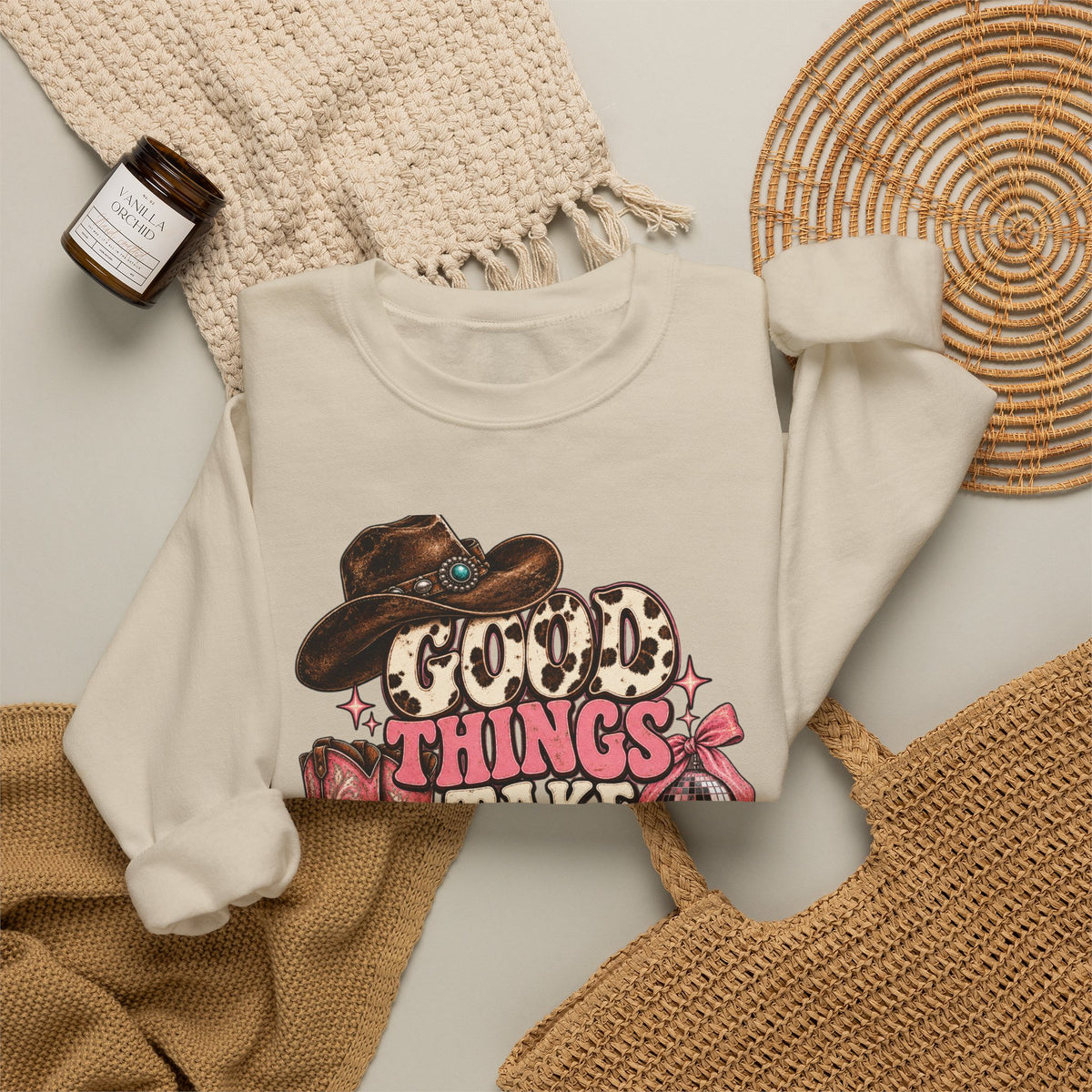 Good Things Take Time Crewneck Sweatshirt