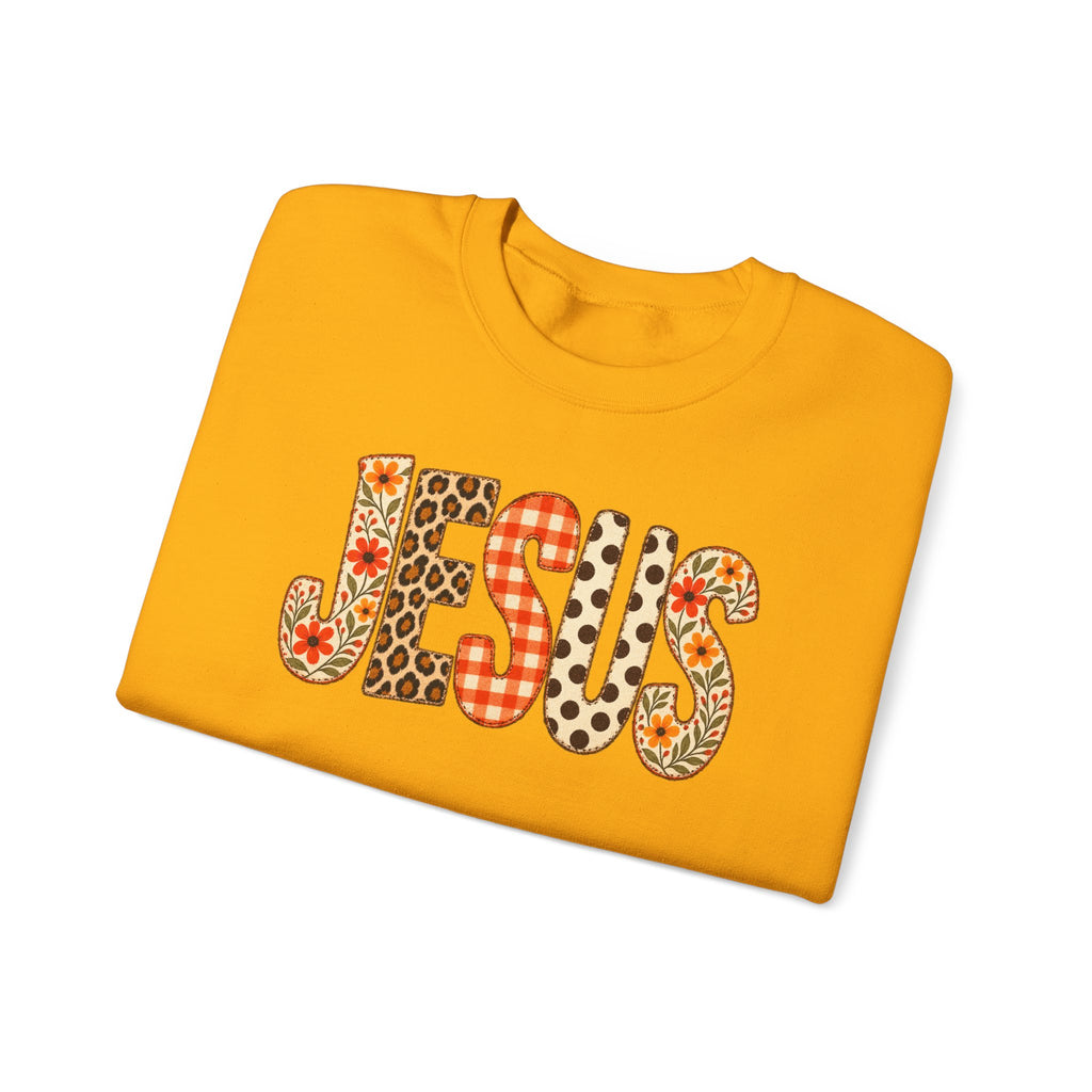 Jesus Floral Patch Sweatshirt — Women's & Men's Christian Crewneck