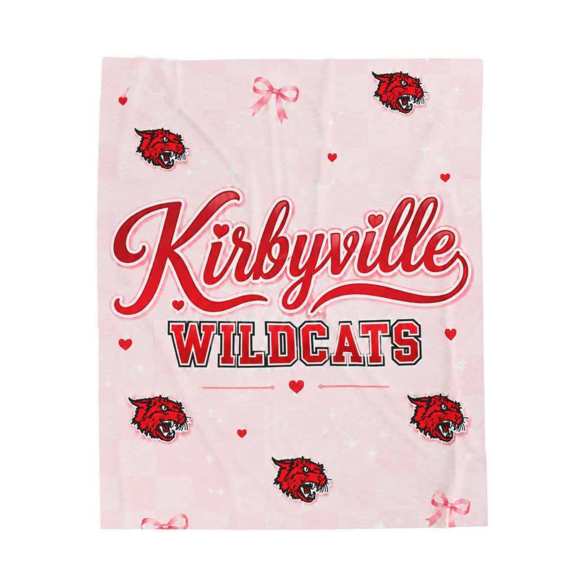 Kirbyville Wildcats Velveteen Plush Blanket - Soft School Spirit Throw