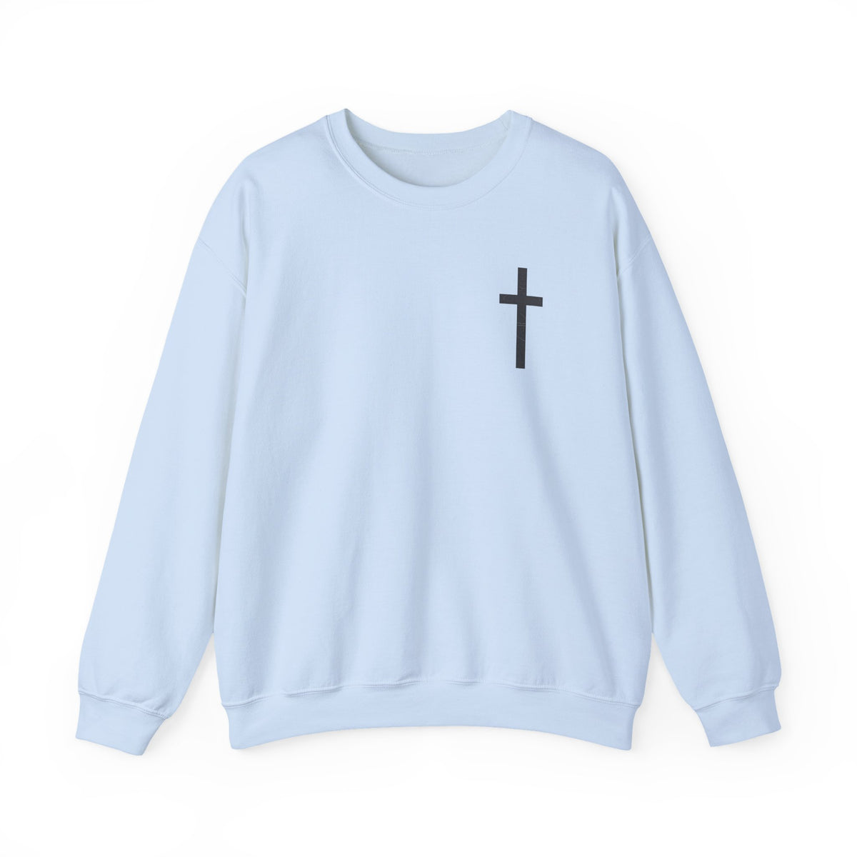 Christian Crewneck Sweatshirt — Isaiah 43:2 Faith Graphic