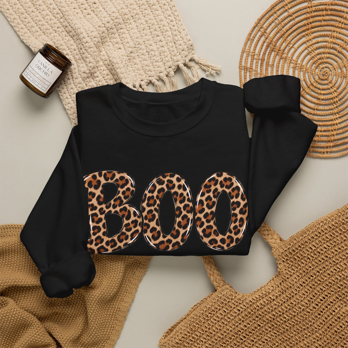 Leopard Print "BOO" Sweatshirt