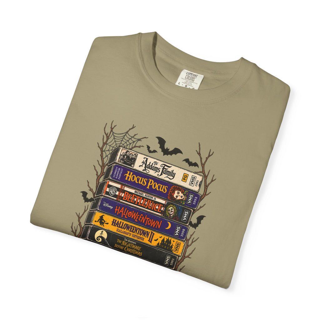 Halloween Book Stack T-Shirt — Spooky Reader Graphic Tee