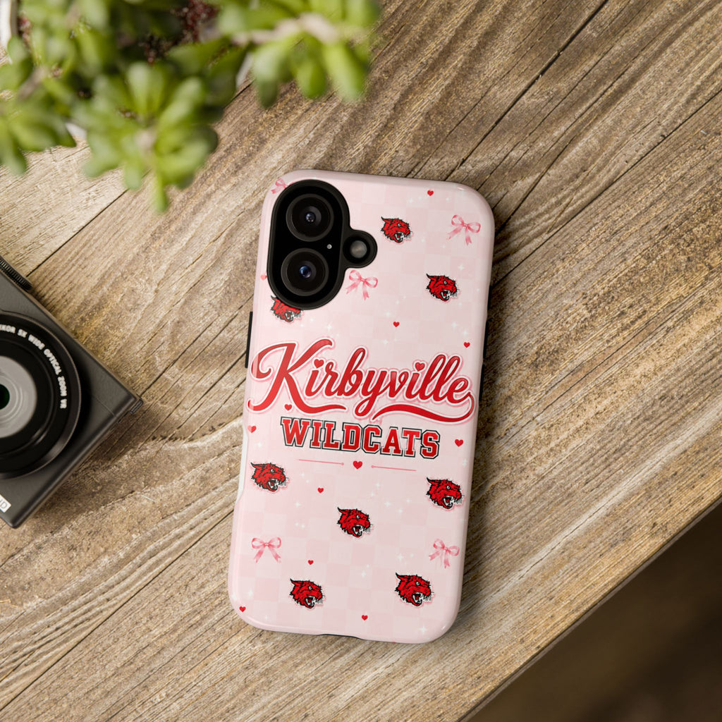 Kirbyville Wildcats Phone Case — Pink Patterned Tough Case