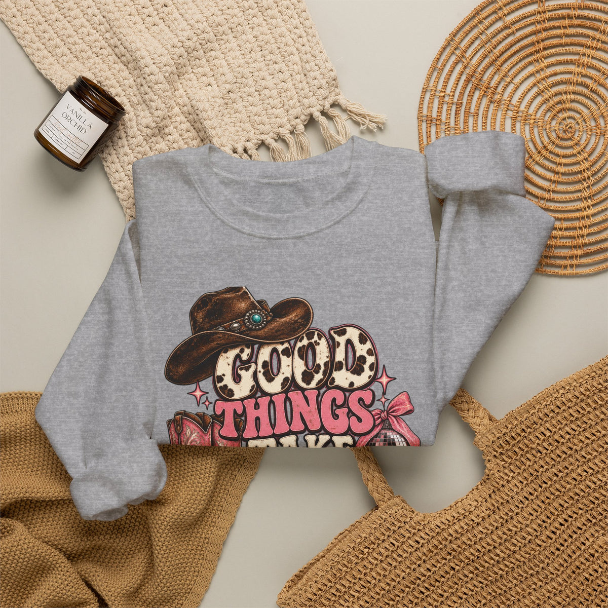 Good Things Take Time Crewneck Sweatshirt