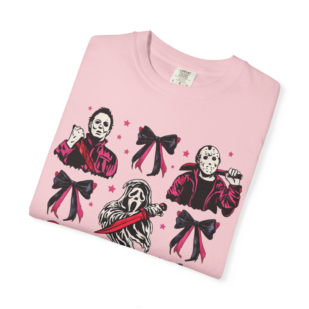Horror Icons Grid T-Shirt — Classic Slasher Movie Faces