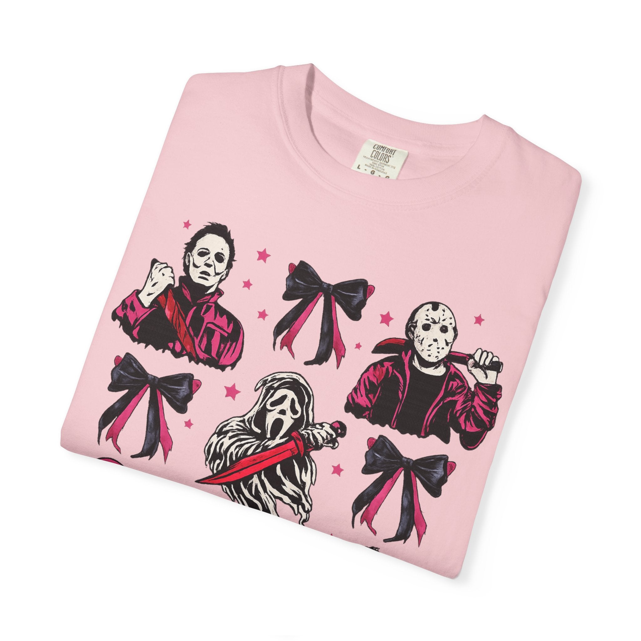 Horror Icons Grid T-Shirt — Classic Slasher Movie Faces