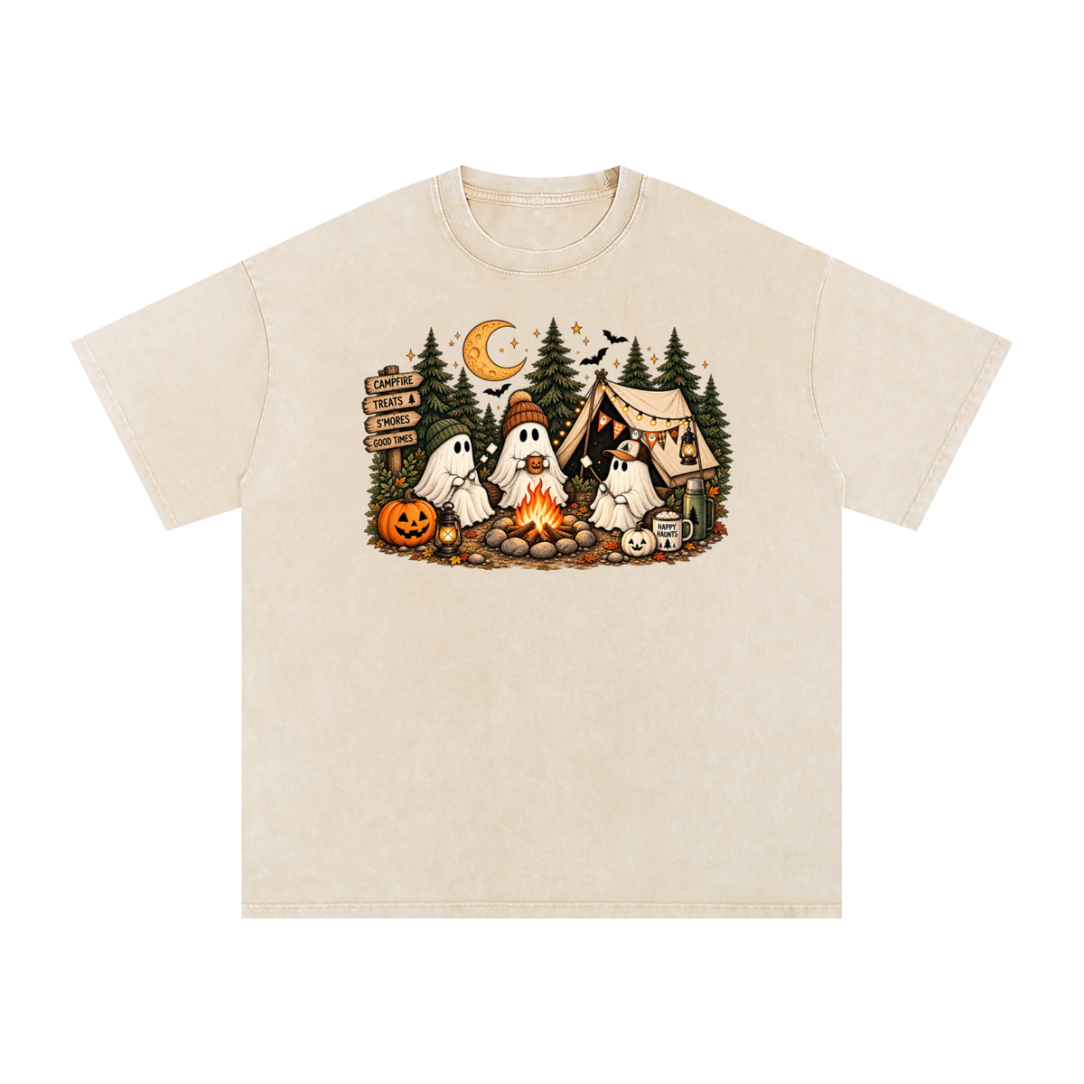Snow Washed Oversized Cotton T-Shirt