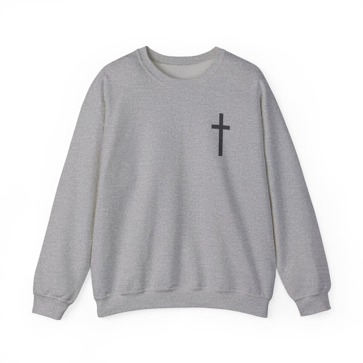 Christian Crewneck Sweatshirt — Isaiah 43:2 Faith Graphic