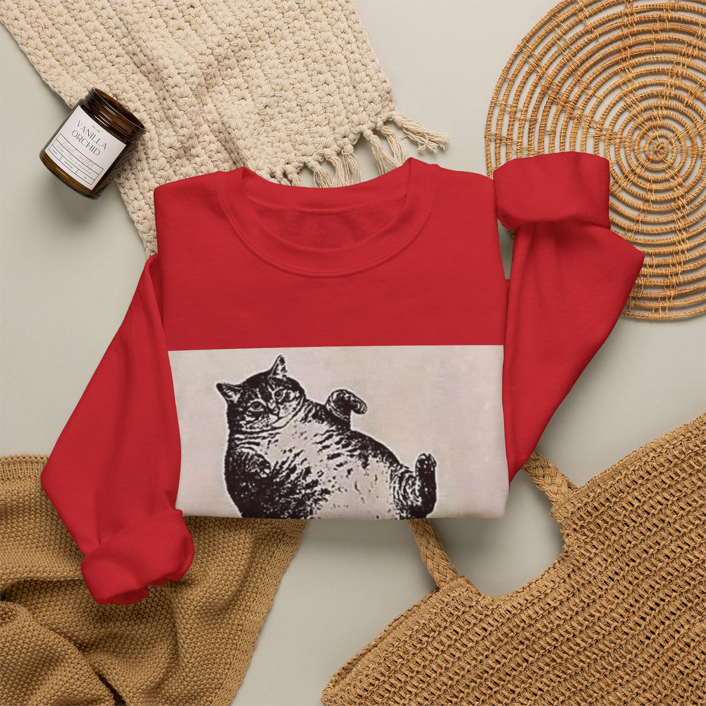 Cat Graphic Sweatshirt — "Mother, I Am But Skin and Bones" Vintage Illustration