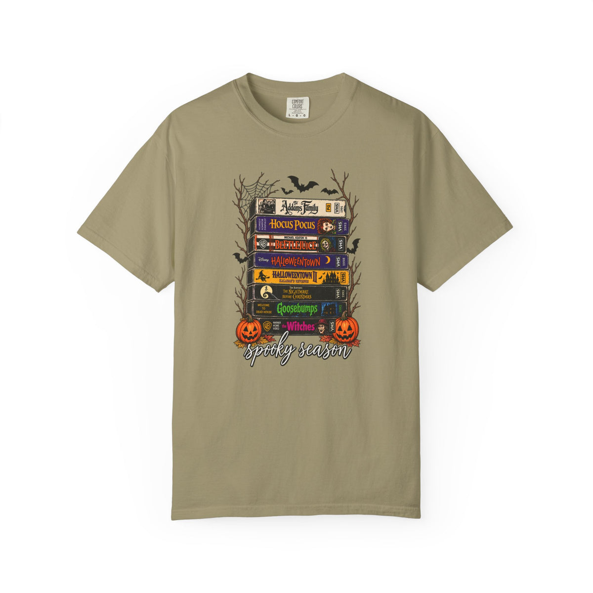Halloween Book Stack T-Shirt — Spooky Reader Graphic Tee