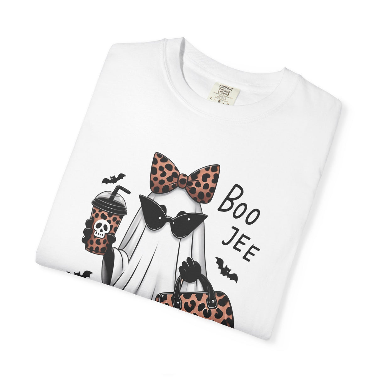 Boo Jee Ghost T-Shirt — Leopard Print Halloween Tee