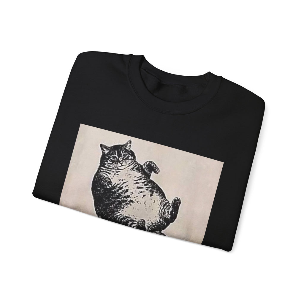 Cat Graphic Sweatshirt — "Mother, I Am But Skin and Bones" Vintage Illustration