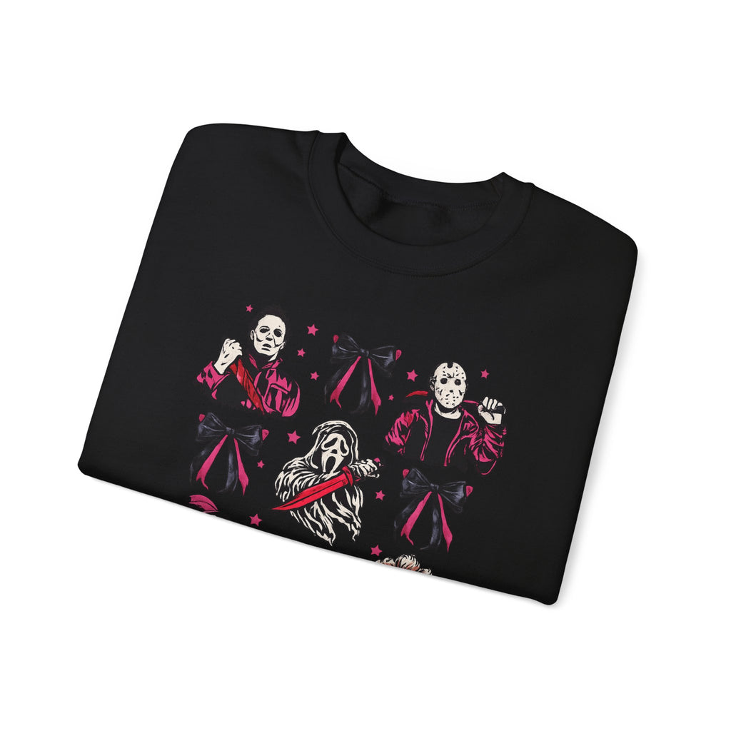Horror Icons Crewneck Sweatshirt — Cute Ribbon Killer Characters