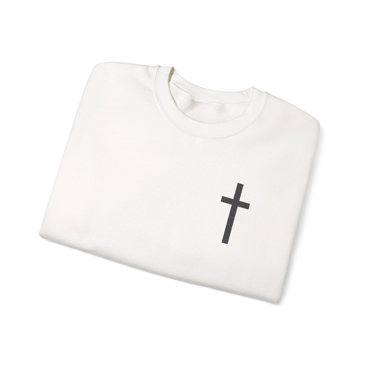 Christian Crewneck Sweatshirt — Isaiah 43:2 Faith Graphic