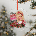 Glass Ornament — "Have a Holly Dolly Christmas" Holiday Keepsake